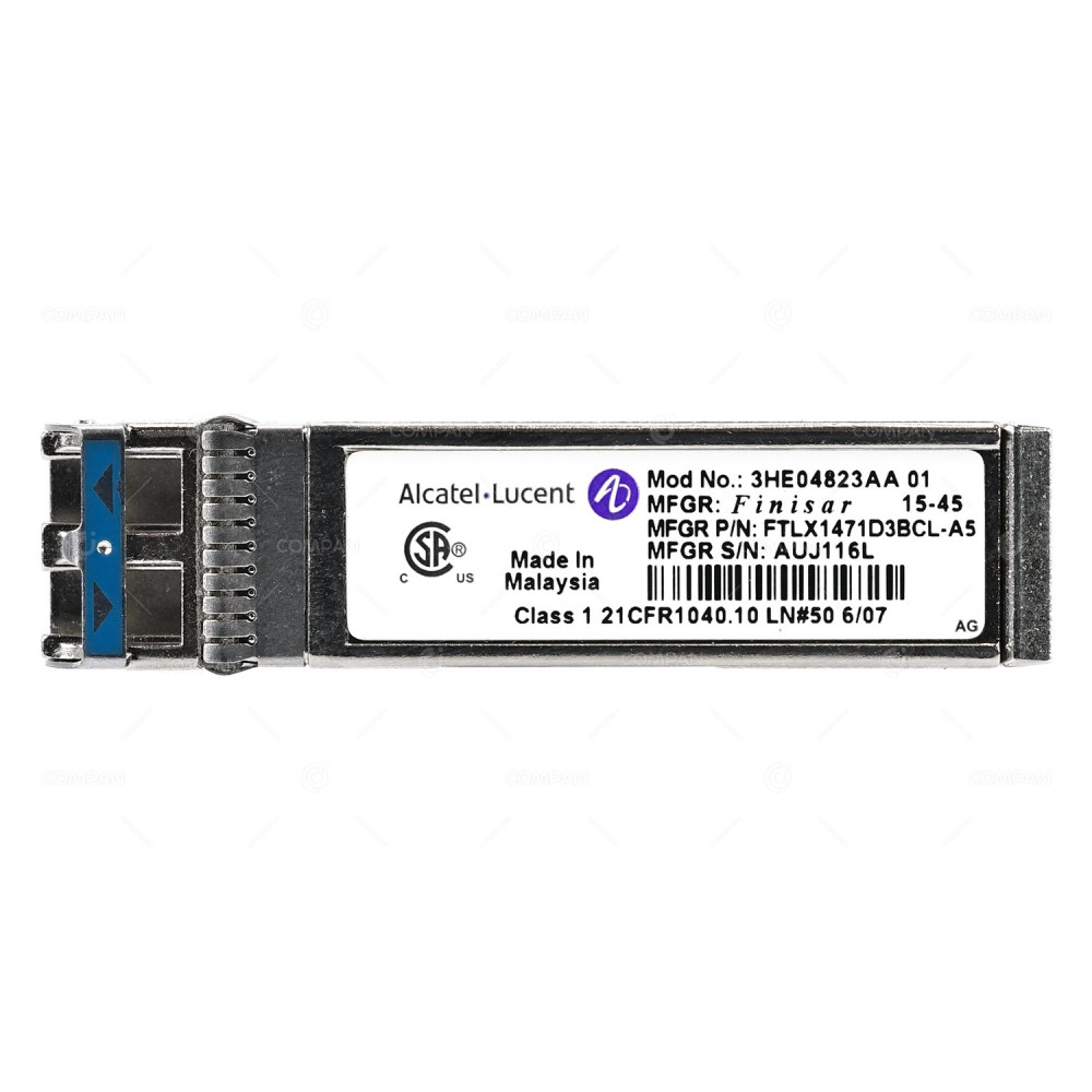 3HE04823AA NOKIA OPTICAL TRANSCEIVER LUCENT 10GBASE-LR SFP+ 1310NM 10KM DOM LC SMF FTLX1471D3BCL-A5